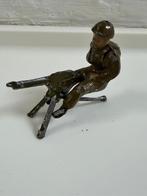 tinnen soldaatje met mitrailleur 1930-1955, Ophalen of Verzenden