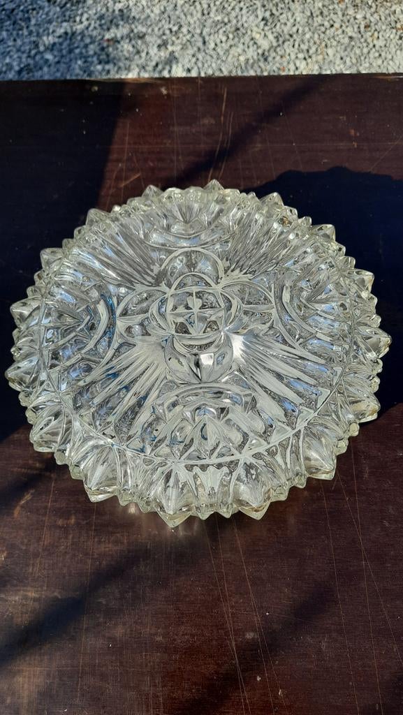 Vintage glazen plafonnière wandlamp,lees de beschrijving, Ophalen of Verzenden