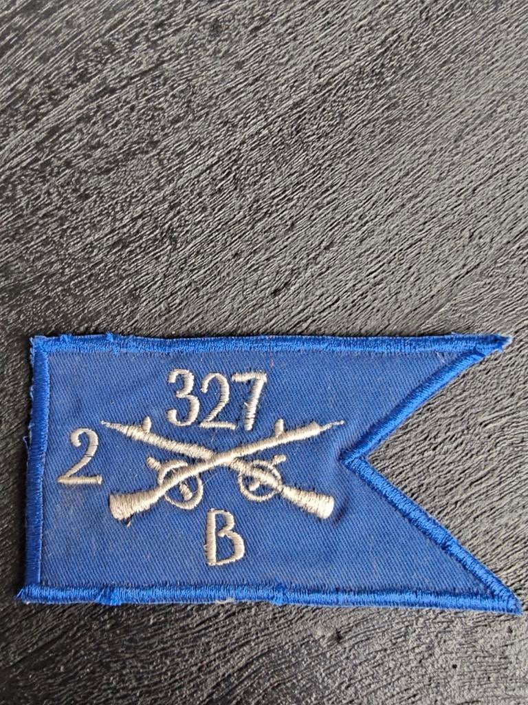 US Army B Co 2nd Bn 327TH Infantry Regt  Guidon flag patch, Ophalen of Verzenden, Landmacht, Amerika, Embleem of Badge