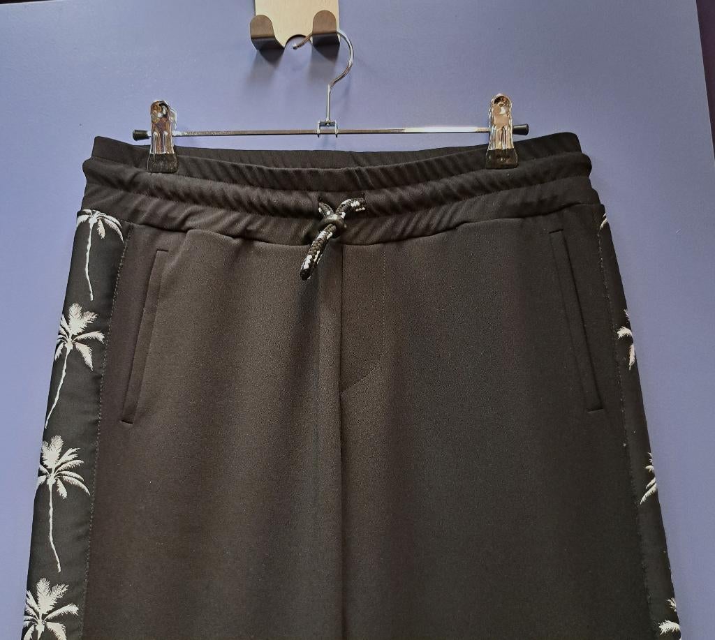 10 Days zwarte casual broek palmtree rand zijkant XS 47300, ., Zwart, Ophalen of Verzenden, Zo goed als nieuw