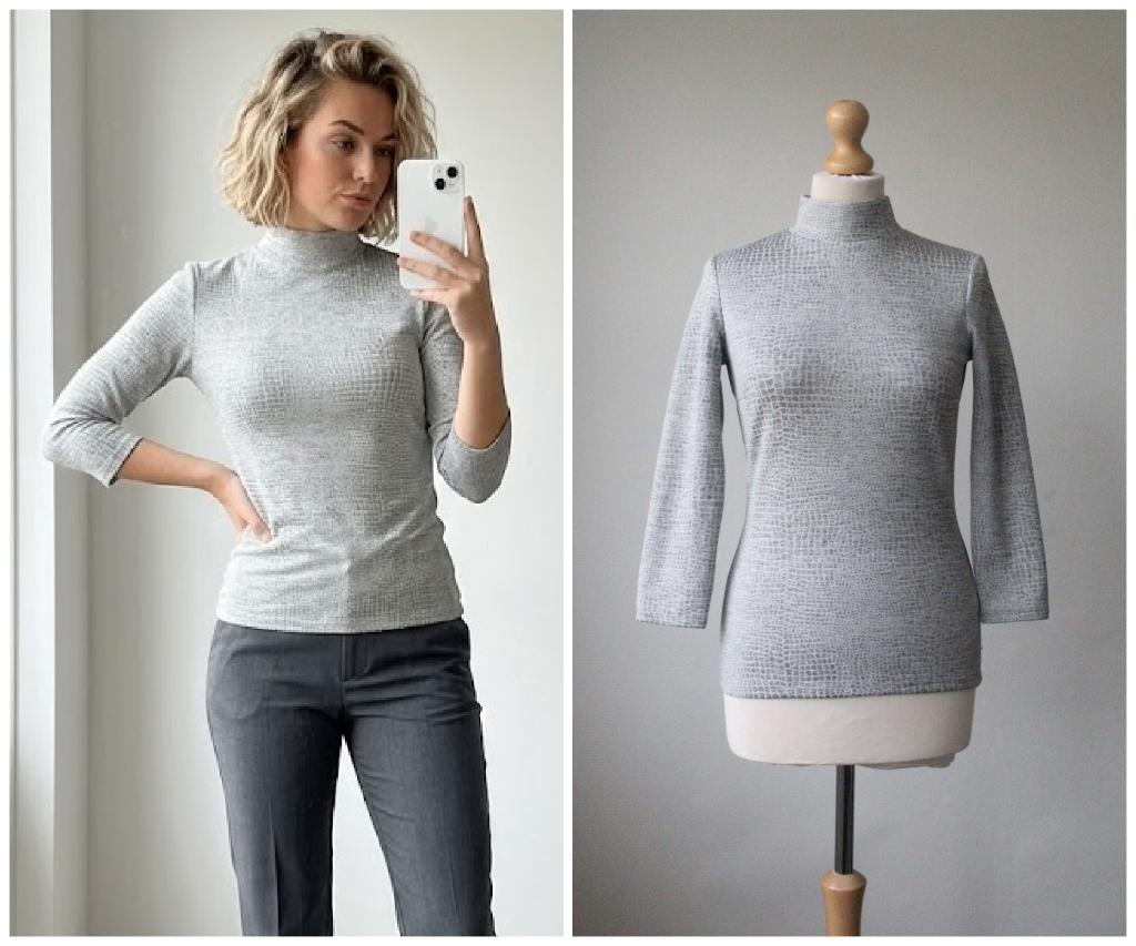 Vanilia - NIEUW - prachtige top - zilver grijs - maat XS, Kleding | Dames, Tops, Verzenden, Vanilia, Nieuw, Korte mouw