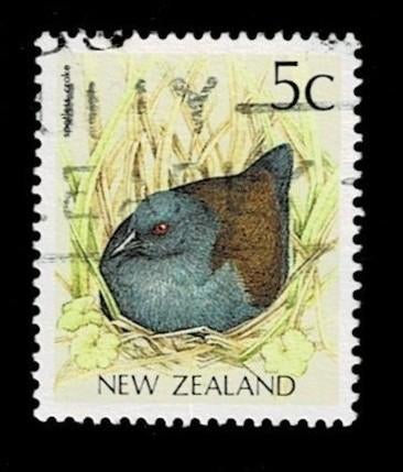 postzegel 1126 Nieuw-Zeeland vogel Pacific Porseleinhoen, Ophalen of Verzenden, Gestempeld