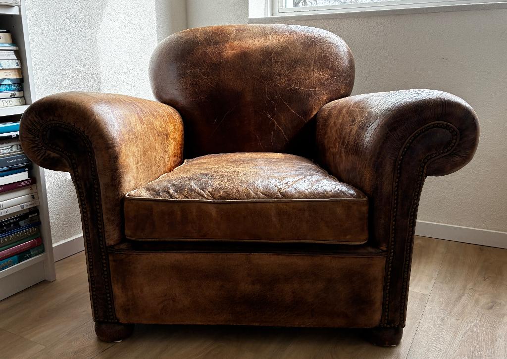 Chesterfield Clubchair, Ophalen, Gebruikt, Chesterfield, 75 tot 100 cm