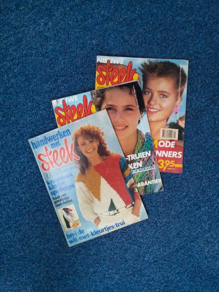 Maandblad Handwerken met Steek 1983-85 Vintage, Ophalen of Verzenden, Gelezen, Breien en Haken