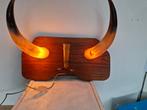 vintage koeienhoorn wandlamp, Ophalen of Verzenden, Gebruikt, Overige materialen