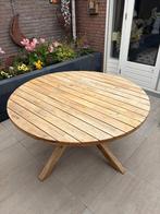 Robuuste houten tuintafel - Ovaal, Ophalen of Verzenden, Gebruikt, Ovaal, Hout
