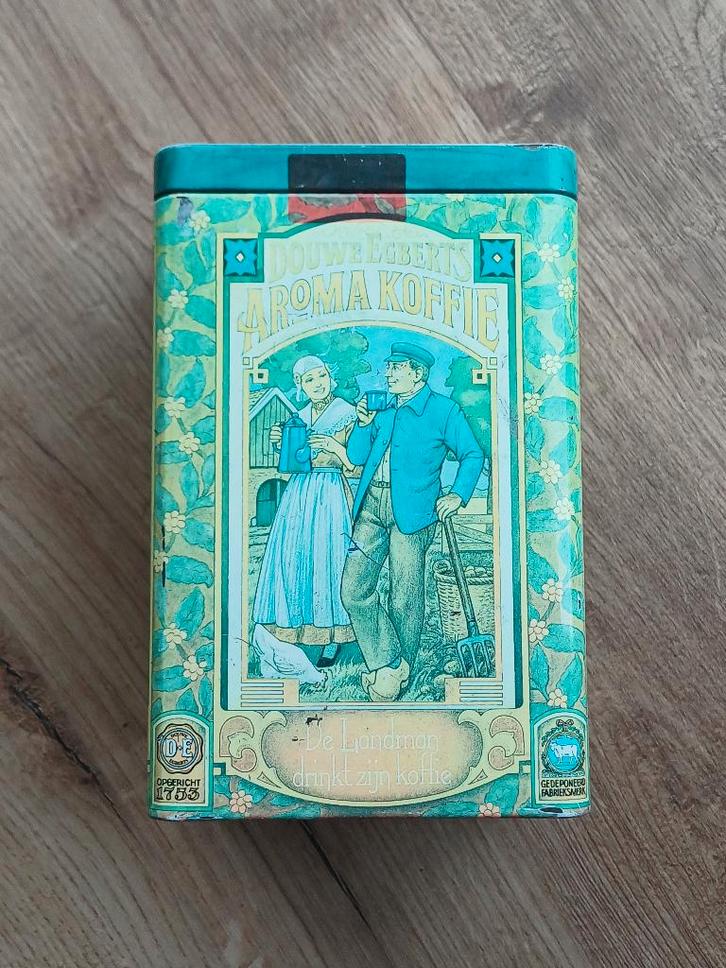 Blik Douwe Egberts aroma koffie, Verzamelen, Blikken, Gebruikt, Koffie, Douwe Egberts, Ophalen of Verzenden