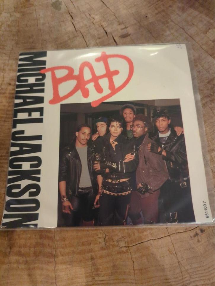 Michael Jackson - Bad vinyl single, Cd's en Dvd's, Vinyl Singles, Gebruikt, Pop, Ophalen of Verzenden