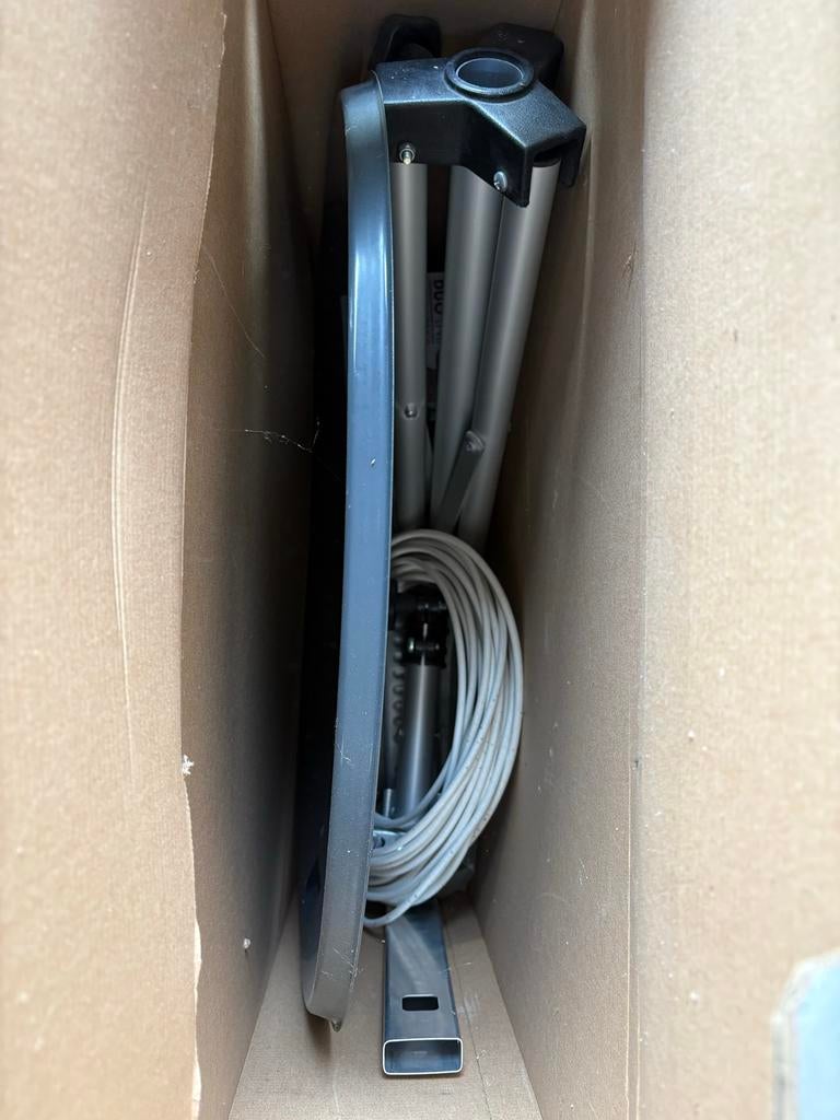 Schotelantenne met standaard en 2x SAT801 ontvangers, Audio, Tv en Foto, Schotelantennes, Ophalen, Gebruikt, (Schotel)antenne