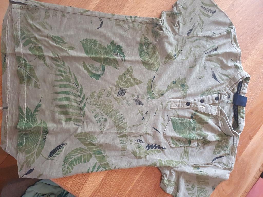 T-shirt xs heren Refill 100% katoen, Kleding | Heren, Refill, Ophalen of Verzenden, Zo goed als nieuw, Groen