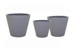 GROTE ronde bloempotten Fiberstone grijs & antraciet 3 maten, Ophalen, Overige materialen, 40 cm of meer, Rond