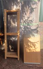 Vintage houten grote stelling magazijn kast, Ophalen of Verzenden