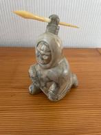 Speksteen Beeldje ,Inuit met Harpoen,puntgaaf, Ophalen of Verzenden