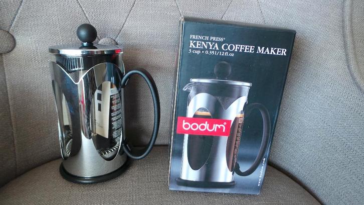 Bodum Kenya cafetière zilverkleurig, Huis en Inrichting, Keuken | Keukenbenodigdheden, Nieuw, Ophalen of Verzenden