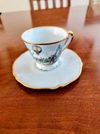 kop en schotel met luchtballon tafereel, Huis en Inrichting, Ophalen of Verzenden, Zo goed als nieuw, Overige stijlen, Kop(pen) en/of Schotel(s)