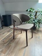 4x Design stoel mela - walnoothout gestoffeerd, Ophalen of Verzenden