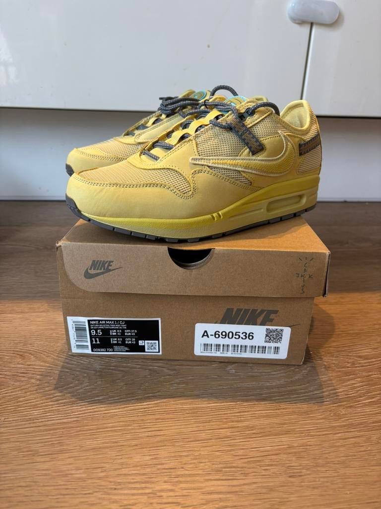 Nike Air Max 1 Cactus Jack maat 43 DS Travis scott, Kleding | Heren, Schoenen, Overige kleuren, Nieuw, Ophalen of Verzenden, Sneakers of Gympen