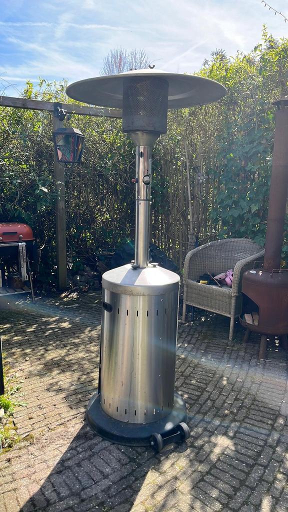 Terrasverwarmer Enders Colsman Cosystand RVS – 14 kW – gas, Tuin en Terras, Ophalen, Gebruikt, Gas, Vloer