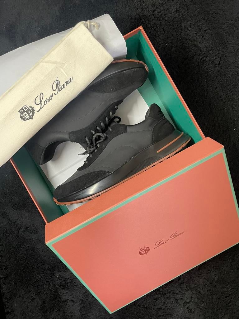 LORO PIANA WEEKEND WALK BLACK, Zwart, Ophalen of Verzenden, Sneakers of Gympen, Zo goed als nieuw