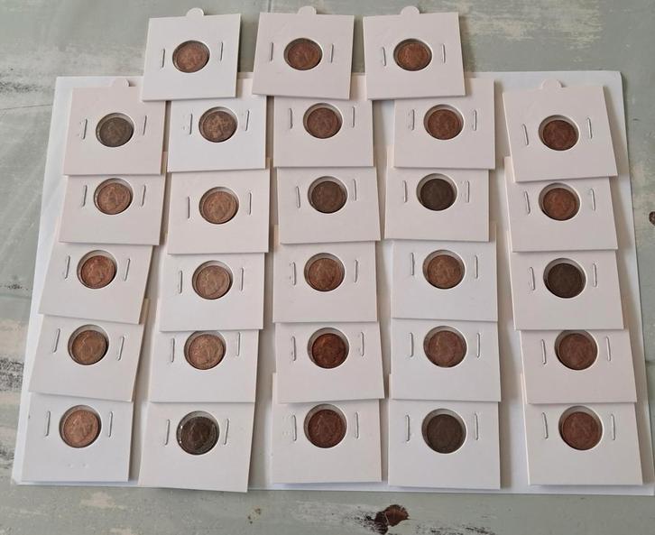 28x 1 Cent 1948 Wilhelmina - Koperen Munten, Postzegels en Munten, Munten | Nederland, Losse munt, 1 cent, Koningin Wilhelmina