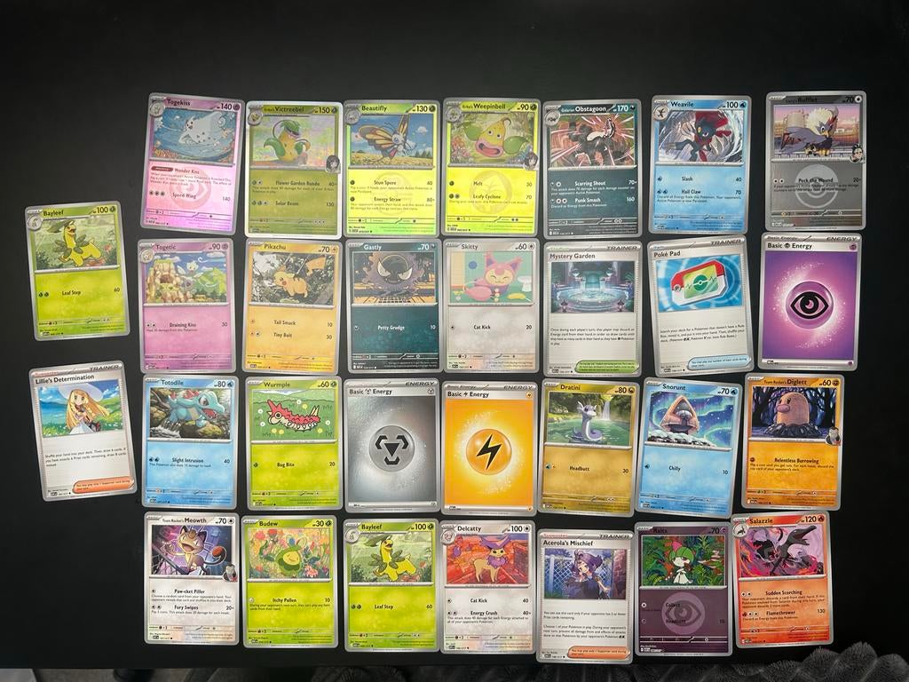 Pokemon Ascended Heroes Bulk met Togedemaru EX, Ophalen of Verzenden, Gebruikt, Meerdere kaarten