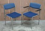 187 x Gijs van der Sluis stoelen schoolstoelen Vintage blauw, Blauw, Ophalen of Verzenden, Zo goed als nieuw, Stof