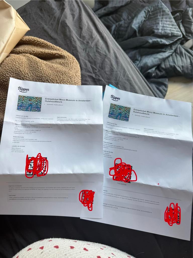 2 kaartjes Moco museum Amsterdam, Twee personen, Ticket of Toegangskaart