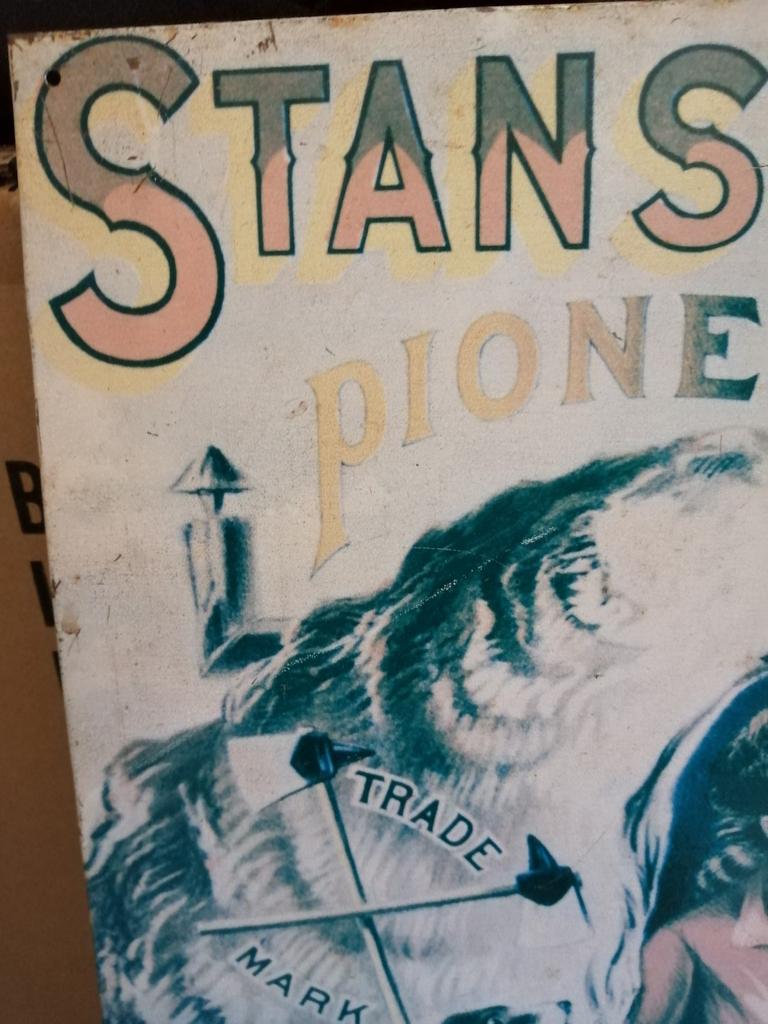 Oude amerikaanse metalen originele reclame bord 40x30 cm, Reclamebord, Gebruikt, Ophalen of Verzenden, X