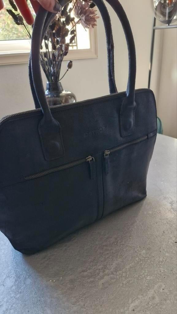 DSTRCT dames laptop tas zwart 11,6 inch leer, Ophalen, 30 cm of meer, Zwart, Minder dan 40 cm