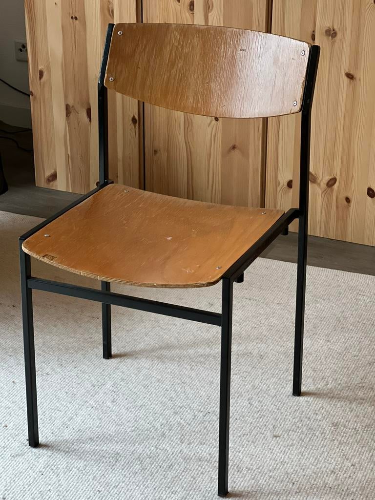 Vintage design stoel- Gijs van der Sluis 6 stuks, Ophalen, Zo goed als nieuw, Eén