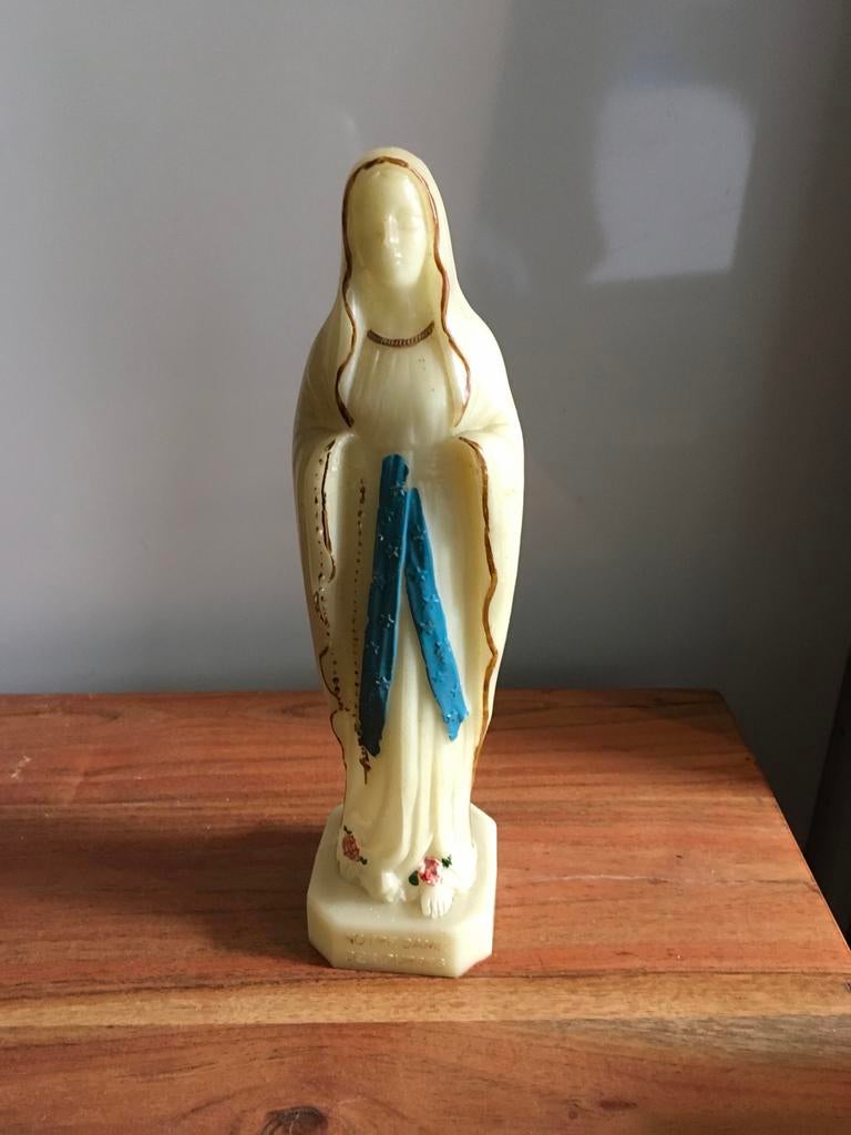 Vintage Mariabeeldje - Onze Lieve Vrouw van Lourdes, Antiek en Kunst, Antiek | Religie, Ophalen of Verzenden