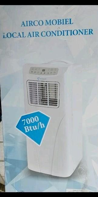 Te mobiele airco, Witgoed en Apparatuur, Airco's, Zo goed als nieuw, Mobiele airco, 60 tot 100 m³, 3 snelheden of meer, Ventileren