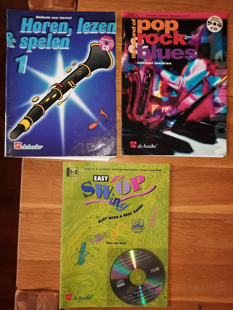 Startersset klarinet o.a. lesboek horen lezen 1 spelen + 2, Muziek en Instrumenten, Gebruikt, Overige genres, Ophalen of Verzenden