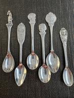 6 Nederlandse historische verzilverde  theelepels, Antiek en Kunst, Ophalen of Verzenden