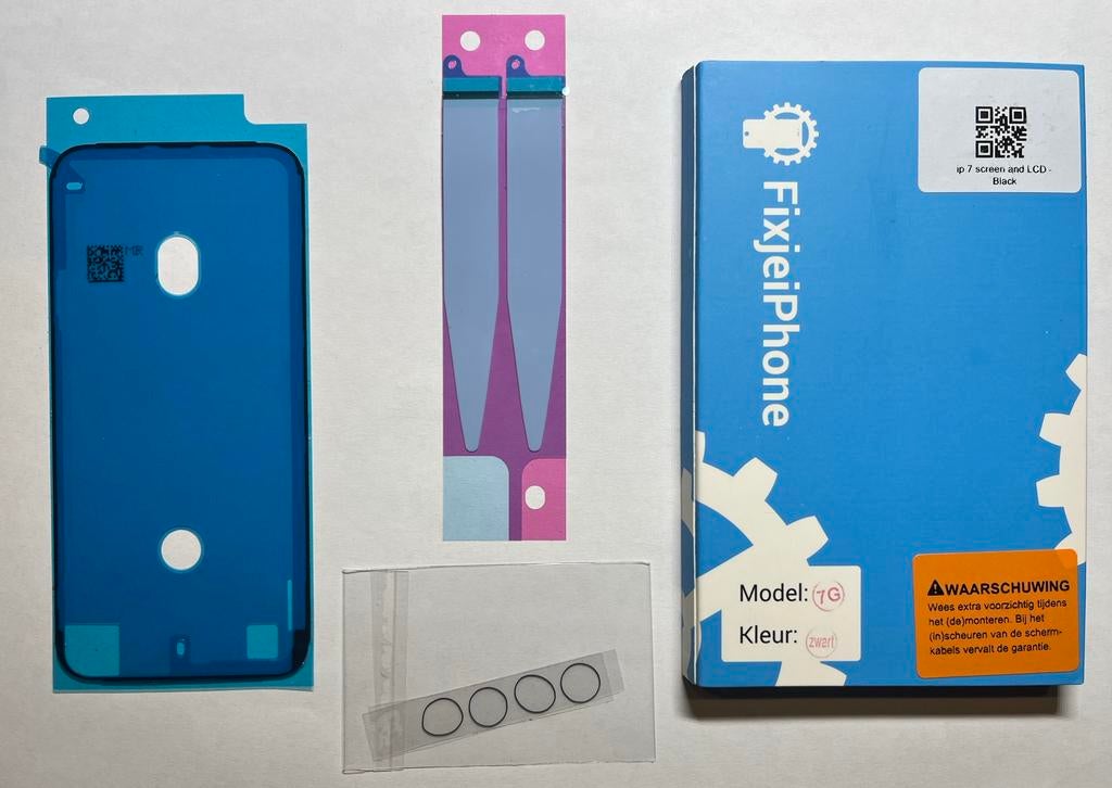 Iphone 7 beeldscherm met batterij stickers, Ophalen of Verzenden, Nieuw, Zwart