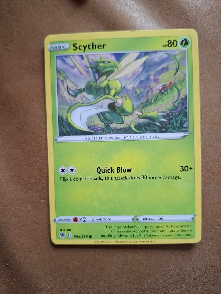Pokémon kaart Scyther, Ophalen of Verzenden