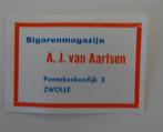 A.J. van AARTSEN    Sigarenmagazijn    ZWOLLE, Verzenden, Zo goed als nieuw, Luciferdoosjes of -merken