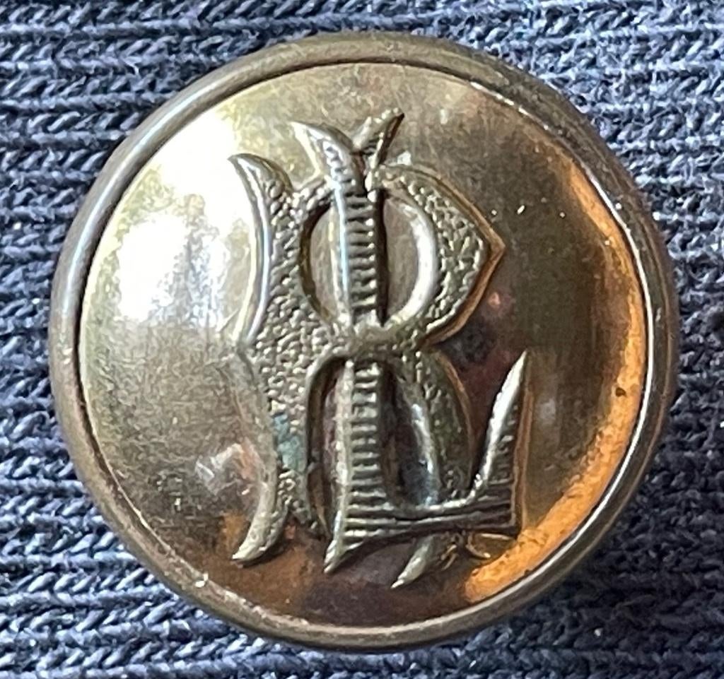 Knoop uniform Rotterdamsche Lloyd oudste model, Verzamelen, Scheepvaart, Verzenden, Gebruikt, Gebruiksvoorwerp