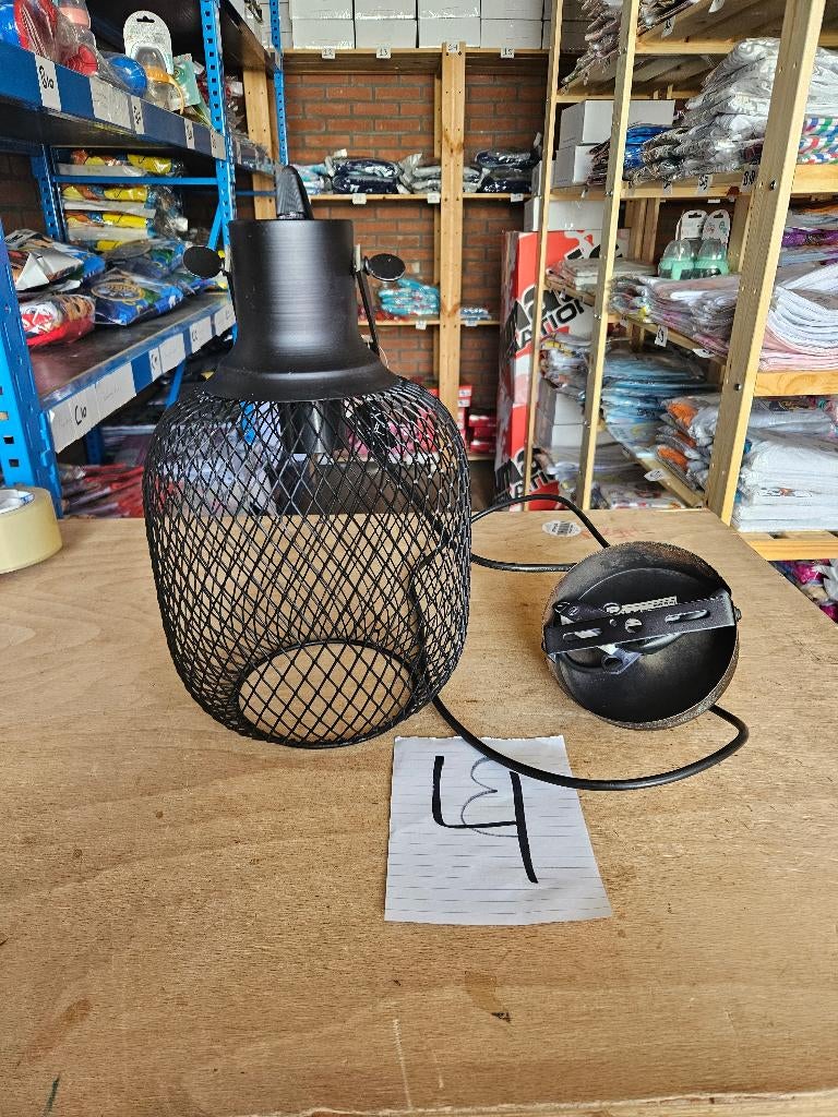 Kolony hanglamp gaas zwart 18x13x41cm (Nieuw), Modern design, Nieuw, Ophalen of Verzenden, Metaal