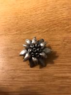 Broche, edelweiss, zilverkleurig, Ophalen of Verzenden, Gebruikt, Zilver