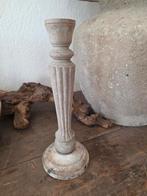 Landelijke houten kandelaar, Ophalen of Verzenden, Hout, 25 tot 50 cm