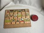 Vintage houten leesplankje Hoogeveen met letterdoosje, Ophalen of Verzenden