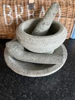 Vijzel met bord en stampers, Ophalen, Zo goed als nieuw