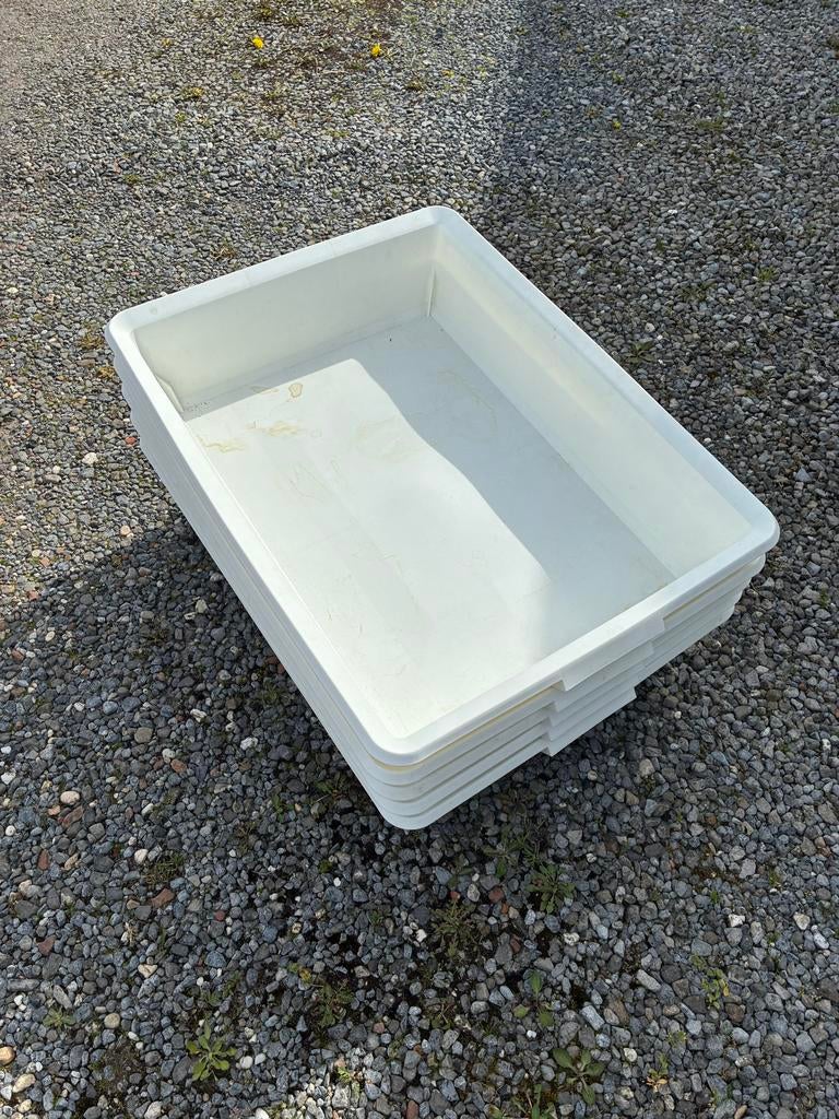 Grote witte bakken, Doe-het-zelf en Verbouw, Kratten en Dozen, Gebruikt, 40 tot 60 cm, Minder dan 35 cm, Bak of Kist