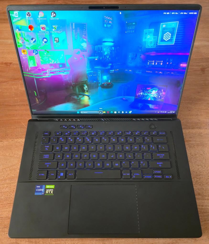 ASUS ROG Zephyrus M16 | i9 |32GB |RTX3070Ti| 1TB | Topstaat!, Met videokaart, Asus, Ophalen of Verzenden, Zo goed als nieuw