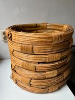 Grote vintage rieten mand / wasmand – Ø43 cm – hoogte 36 cm, Ophalen, Gebruikt, Rond, Riet