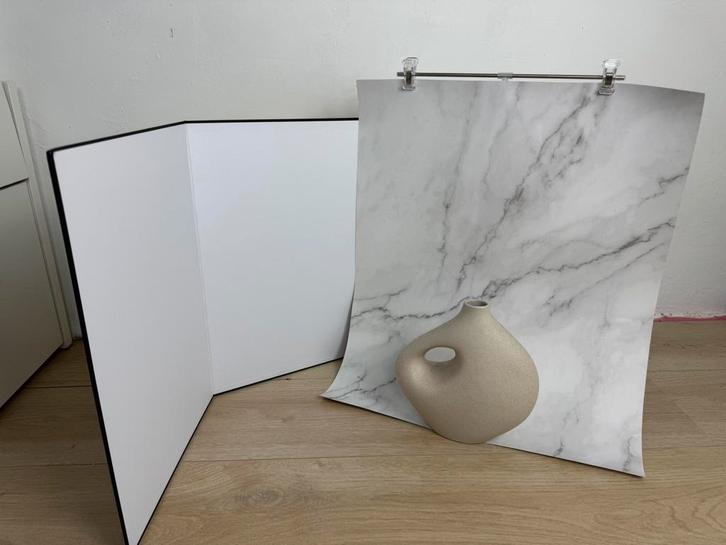 Complete fotostudio | softboxen, achtergronden & statief, Huis en Inrichting, Woonaccessoires | Lijsten, Zo goed als nieuw, Minder dan 50 cm