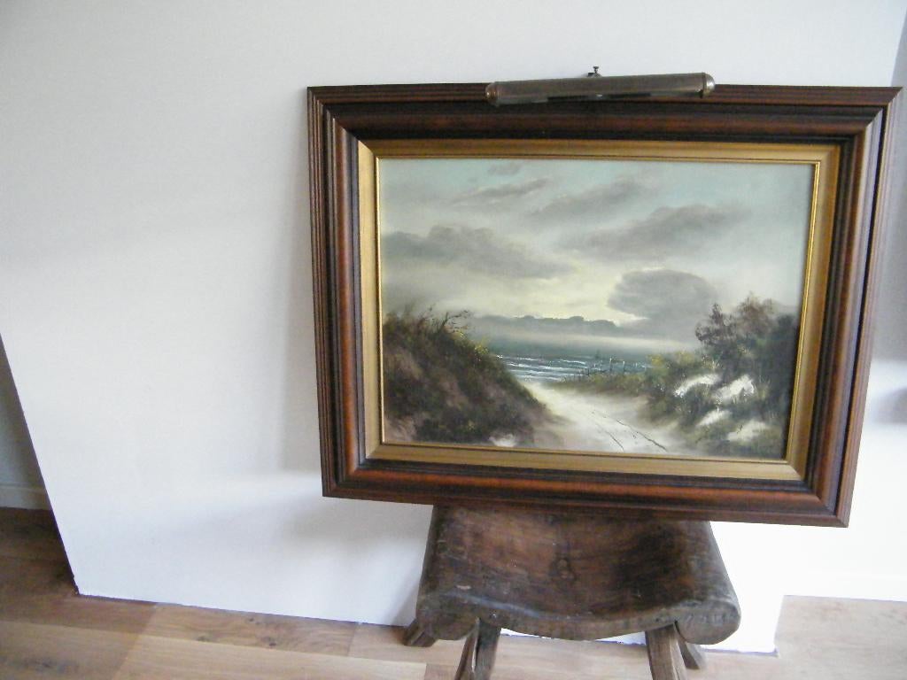 schilderij Duin/ zeezicht, Antiek en Kunst, Kunst | Schilderijen | Klassiek, Ophalen of Verzenden