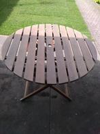 Houten tuintafel rond, Ophalen, Gebruikt, Rond, Hout