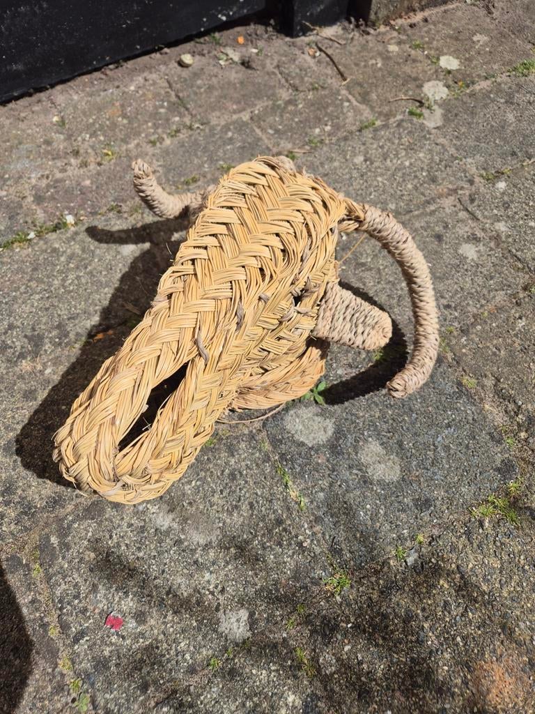 Gevlochten rieten stierenkop wanddecoratie, Ophalen of Verzenden